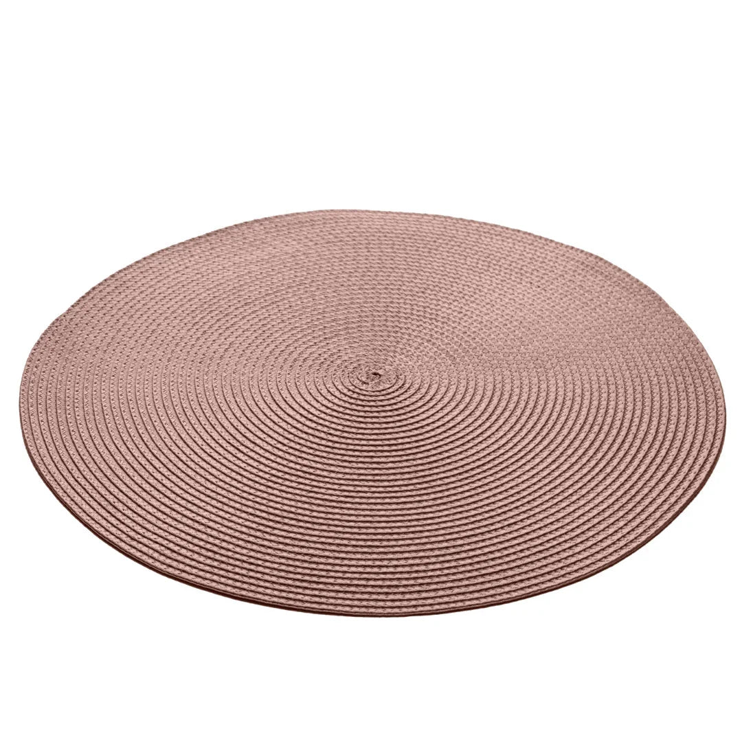 Kit 6 Jogos Americanos Redondo Fresno Taupe 38cm