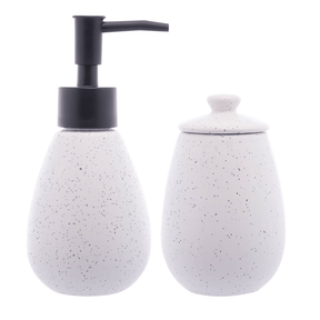 Kit Banheiro Granilite em Cerâmica Branco 2 Peças