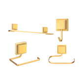 Kit de Banheiro 3M Aço Piatina Dourado 4 Peças