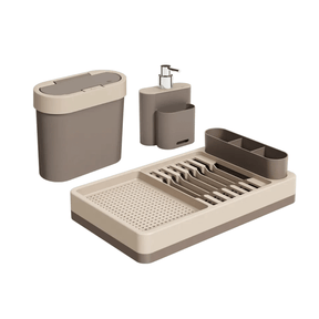 Kit Flat para Cozinha Bege 3 Peças