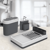 Kit Flat para Cozinha Cinza 3 Peças