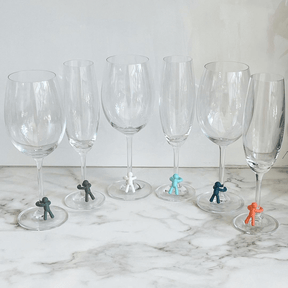 Kit Marca Taça com Rolha de Vinho Drinking Buddy 7 Peças