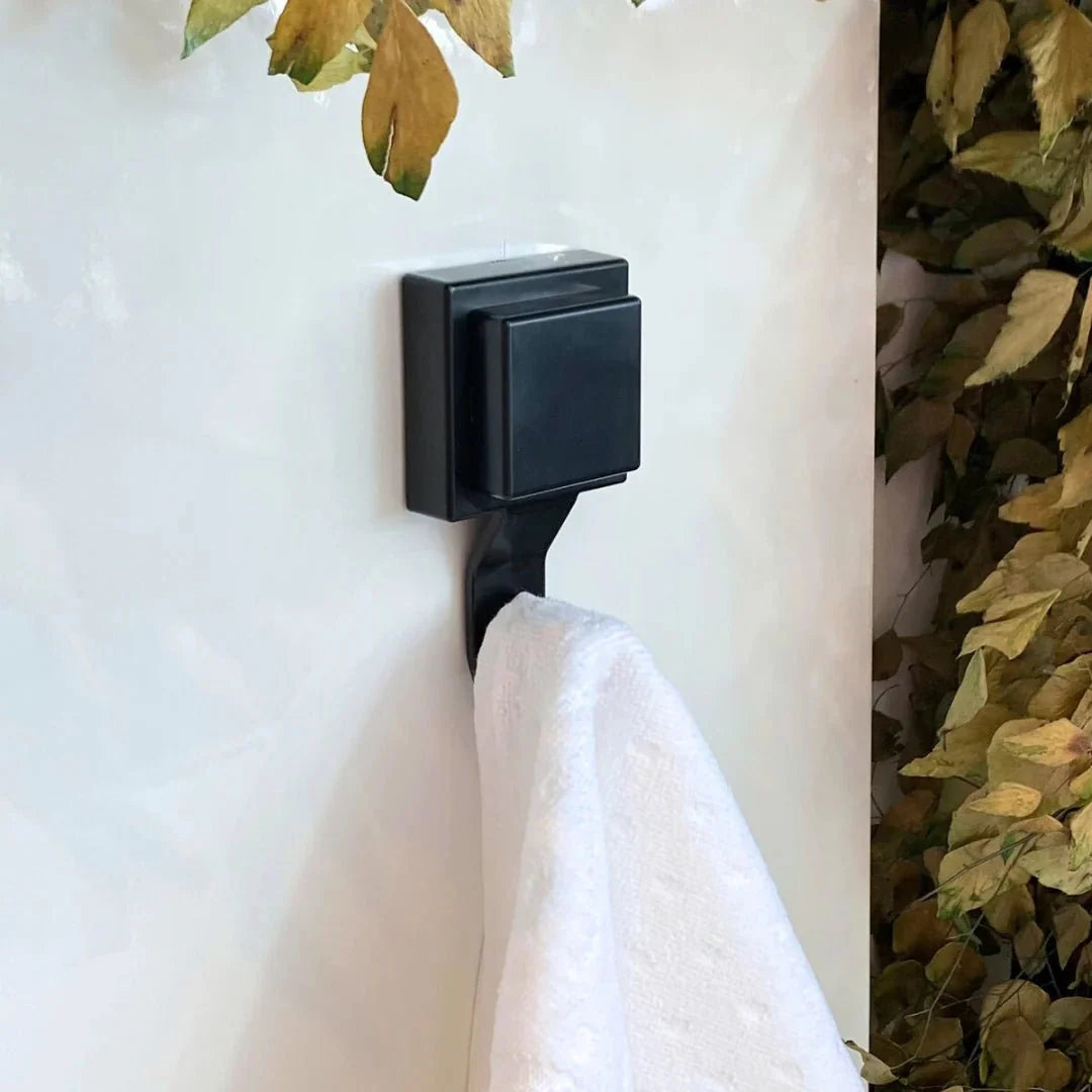 Kit para Banheiro Acessórios Ventosa Preto Fosco - 3 Peças