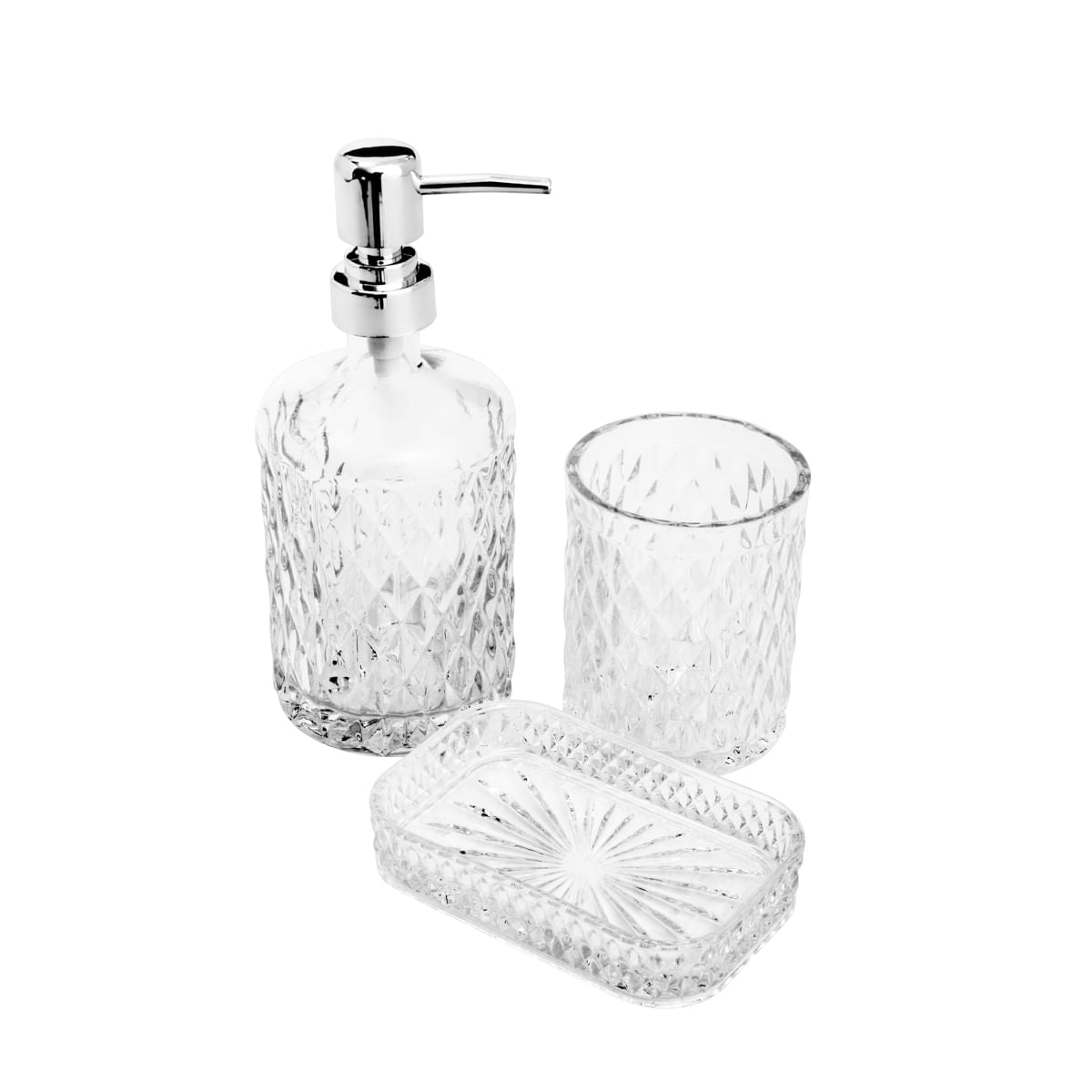Kit para Banheiro em Vidro Litt 3 Peças