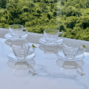 Kit para Mesa Posta de Cristal Golden Bird 8 Peças