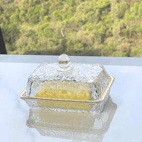 Kit Mesa Posta Cristal Martelado Petra 4 Peças