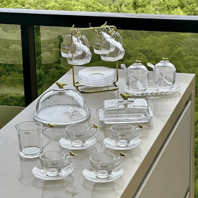Kit para Mesa Posta de Café Linha Golden Bird 7 Peças
