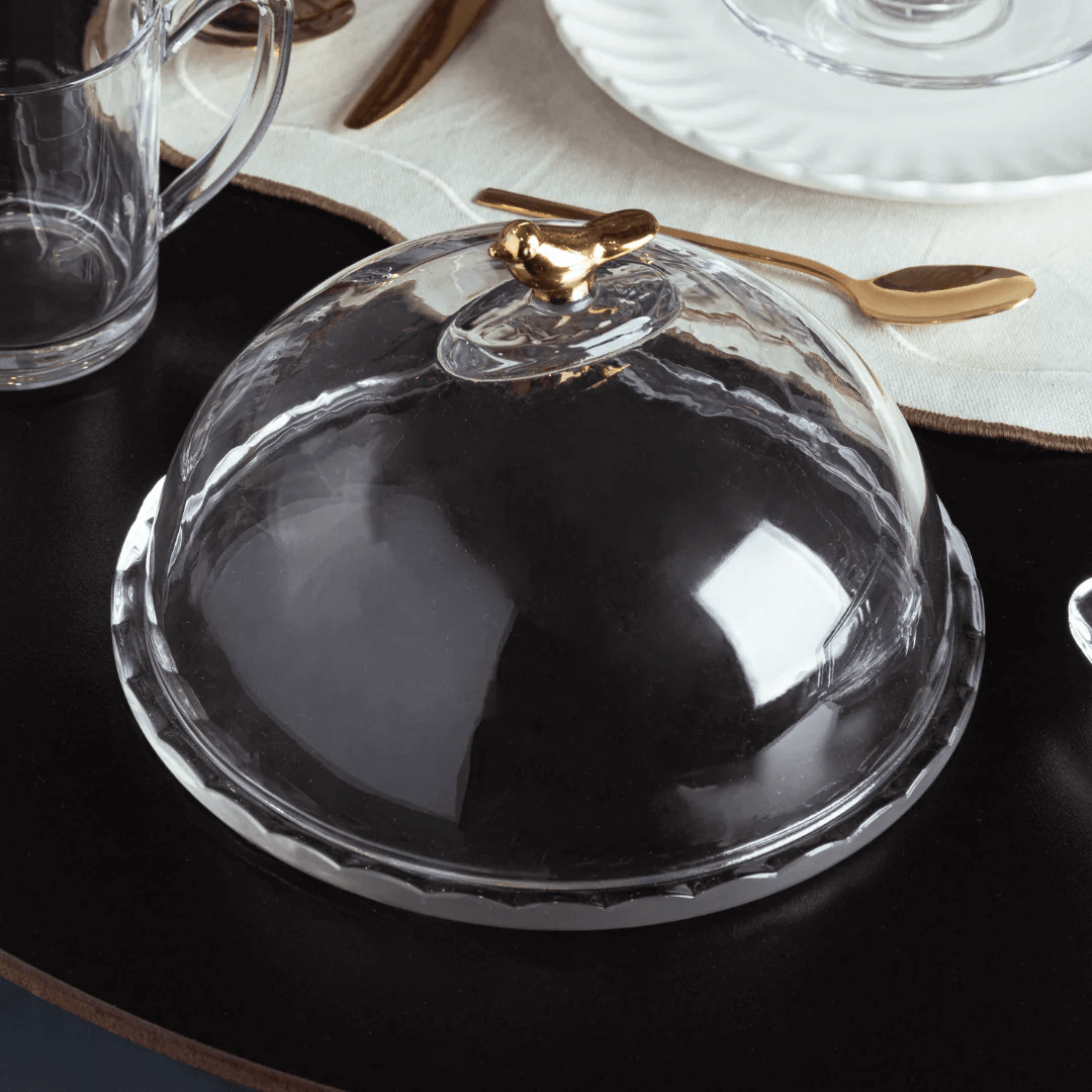 Kit para Mesa Posta de Cristal Golden Bird 8 Peças