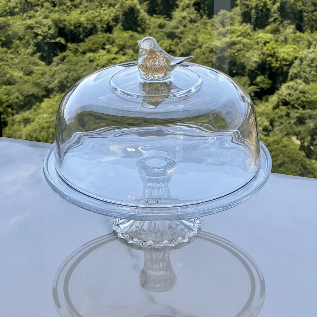 Kit para Mesa Posta de Cristal Golden Bird 8 Peças