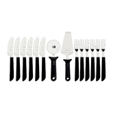 Kit para Pizza em Aço Inox Preto 14 Peças Tramontina