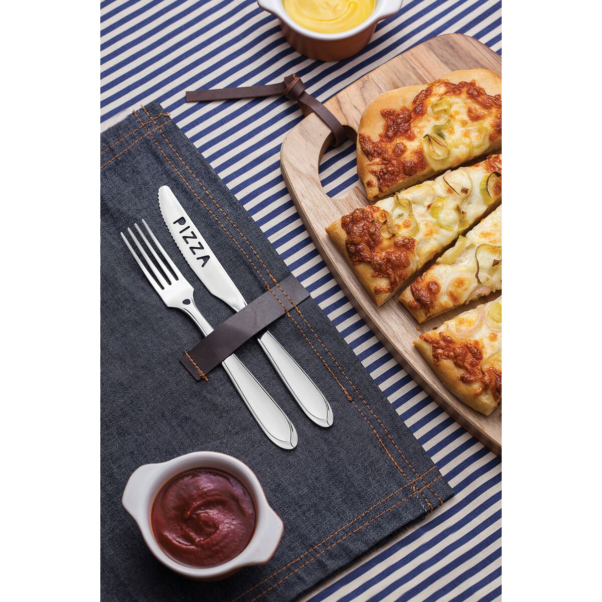 Kit para Pizza Faqueiro em Aço Inox Laguna 14 Peças Tramontina