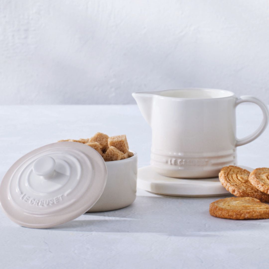 Kit Porta Creme e Açúcar Signature Cerâmica Meringue Le Creuset