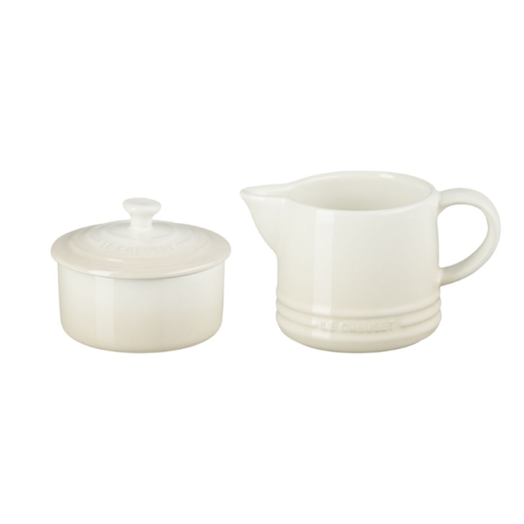 Kit Porta Creme e Açúcar Signature Cerâmica Meringue Le Creuset