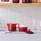 Kit Porta Creme e Açúcar Signature Cerâmica Vermelho Le Creuset