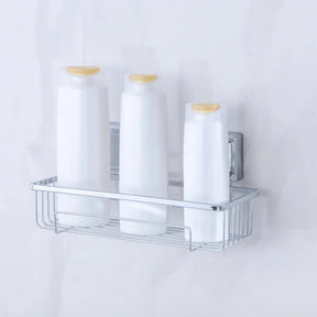 Kit Porta Shampoo e Saboneteira com Ventosa Cromado