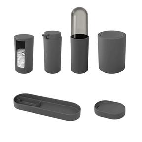 Kit Serene para Banheiro Chumbo 6 Peças