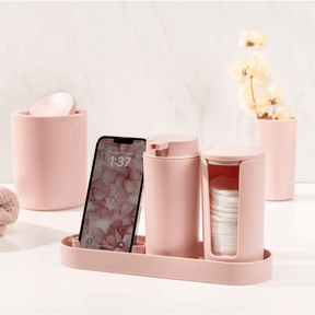 Kit Serene para Banheiro Rosa 4 Peças
