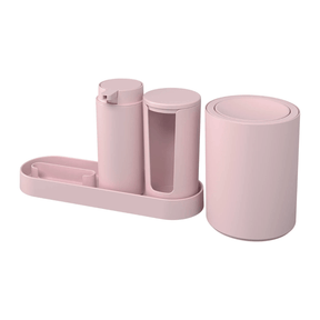 Kit Serene para Banheiro Rosa 4 Peças