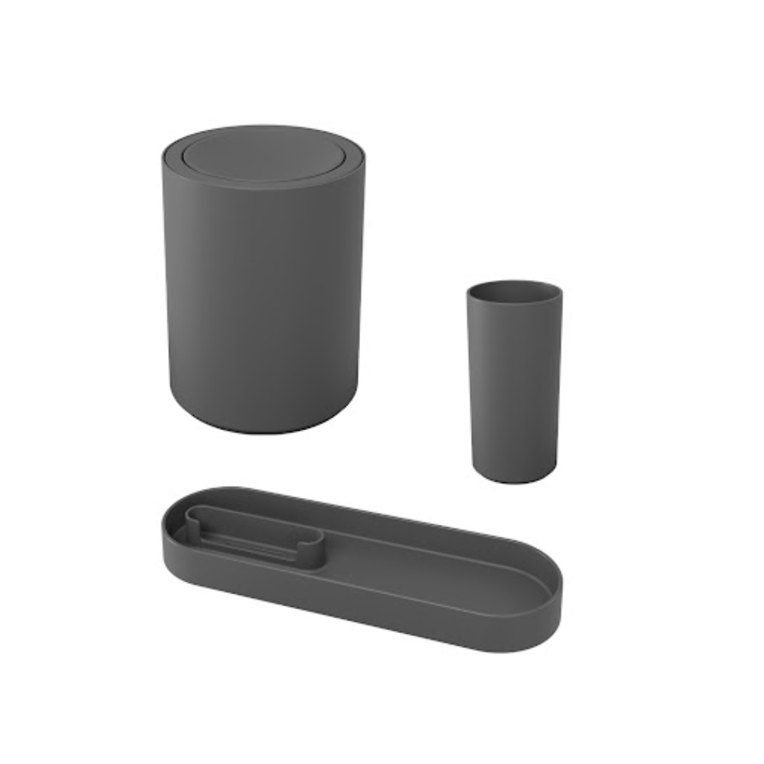 Kit Serene para Escritório Chumbo 3 Peças