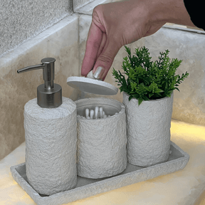 Porta Sabonete Liquido em Polirresina Branco 18,5cm