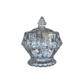 Pote Bomboniere Champanhe em Vidro  11,5 cm