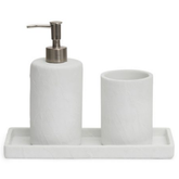 Kit para Banheiro Pure em Polirresina Branco 3 Peças
