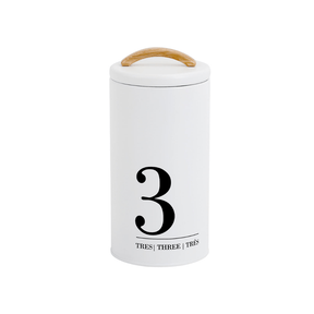 Lata Porta Condimentos Metalla N3 Branco 1,7 Litros