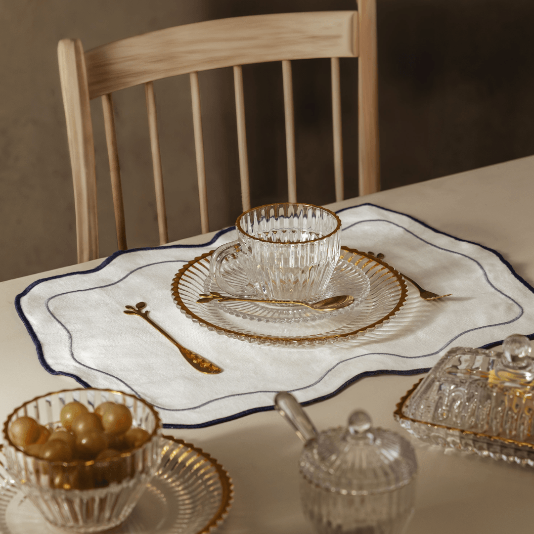 Jogo 6 Talheres Leaves Inox Dourado