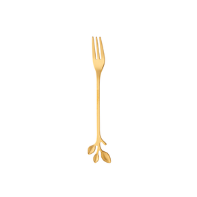 Jogo 6 Talheres Leaves Inox Dourado