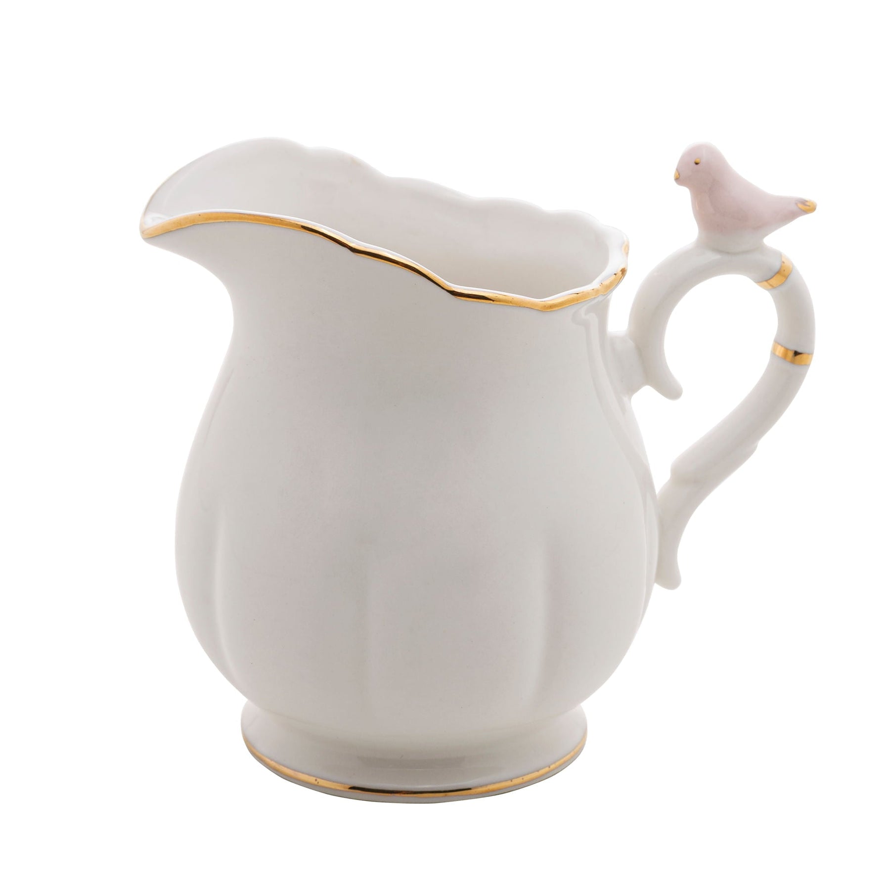 Leiteira em Porcelana Birds Branca 230ml
