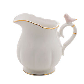 Leiteira em Porcelana Birds Branca 230ml