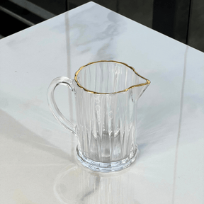 Leiteira Radial em Cristal com Fio de Ouro 290ml