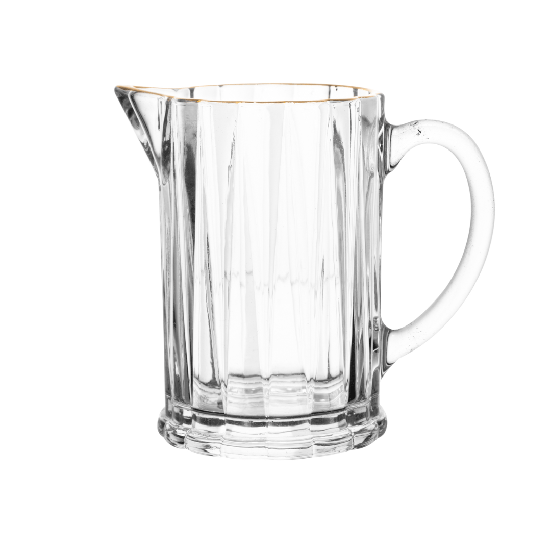 Leiteira Radial em Cristal com Fio de Ouro 290ml
