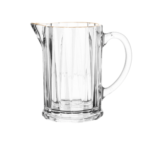 Leiteira Radial em Cristal com Fio de Ouro 290ml