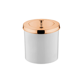 Lixeira Branca com Tampa Rose Gold 5 Litros