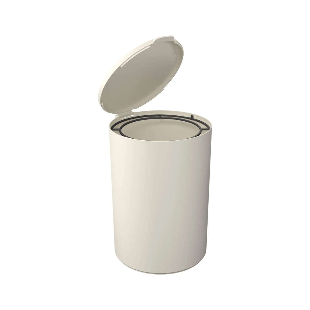 Lixeira com Aro Interno Serene Bege 5 Litros