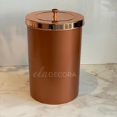 Lixeira com Tampa 8 Litros Rose Gold