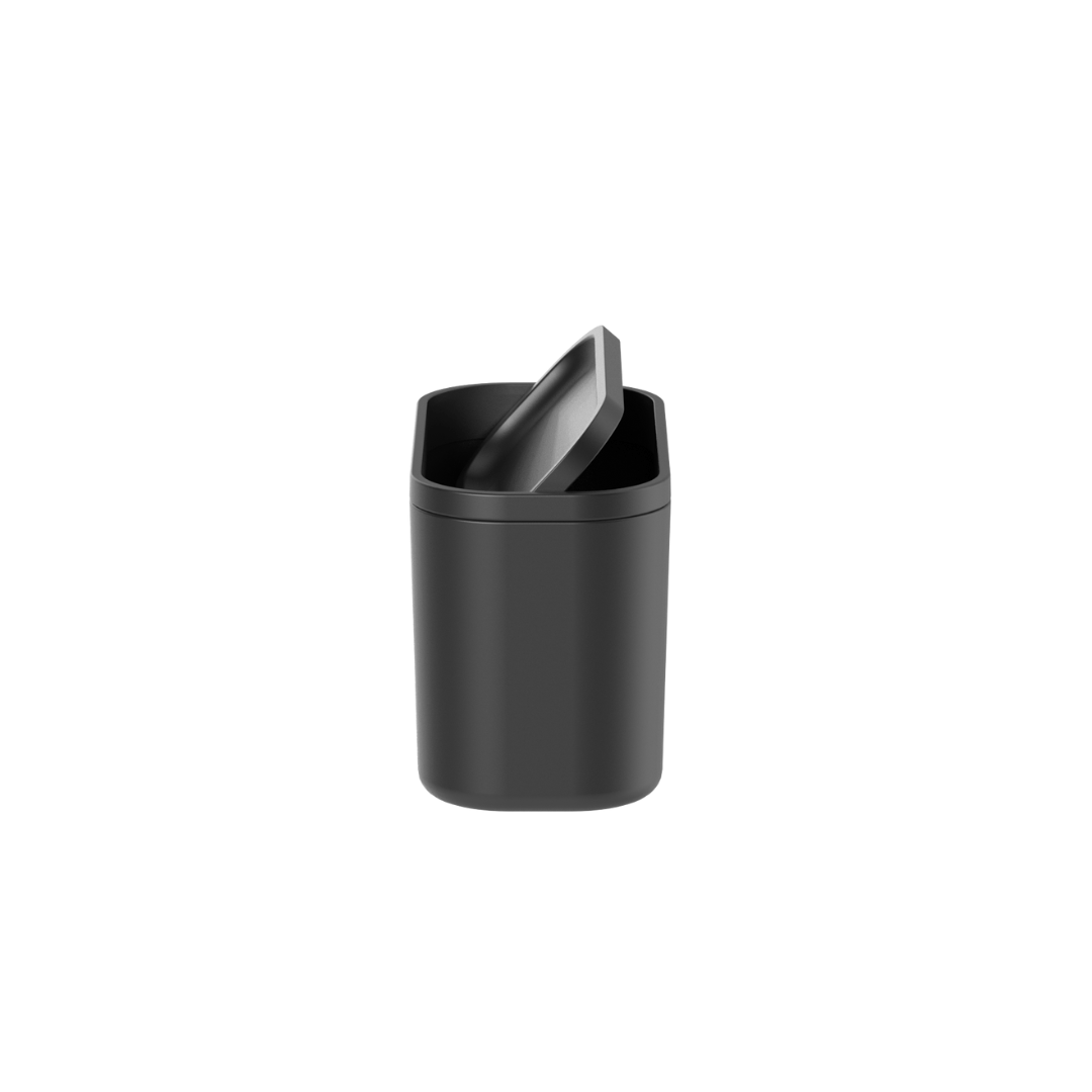 Lixeira de Bancada Basculante Bold Preta 1 Litro