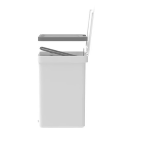 Lixeira de Pedal Trium Duplo Compartimento Branco 20 Litros