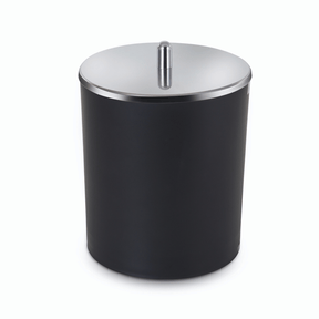 Lixeira Preta 5 Litros Com Tampa Inox