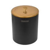 Lixeira Preta e Dourada Mix Luxo Tampa 100% Inox 5 Litros Tramontina