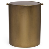 Lixeira Basculante em Metal Dourado Fosco 25cm