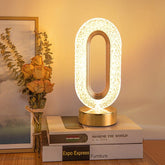 Luminária de Mesa Abajur Cristal Oval