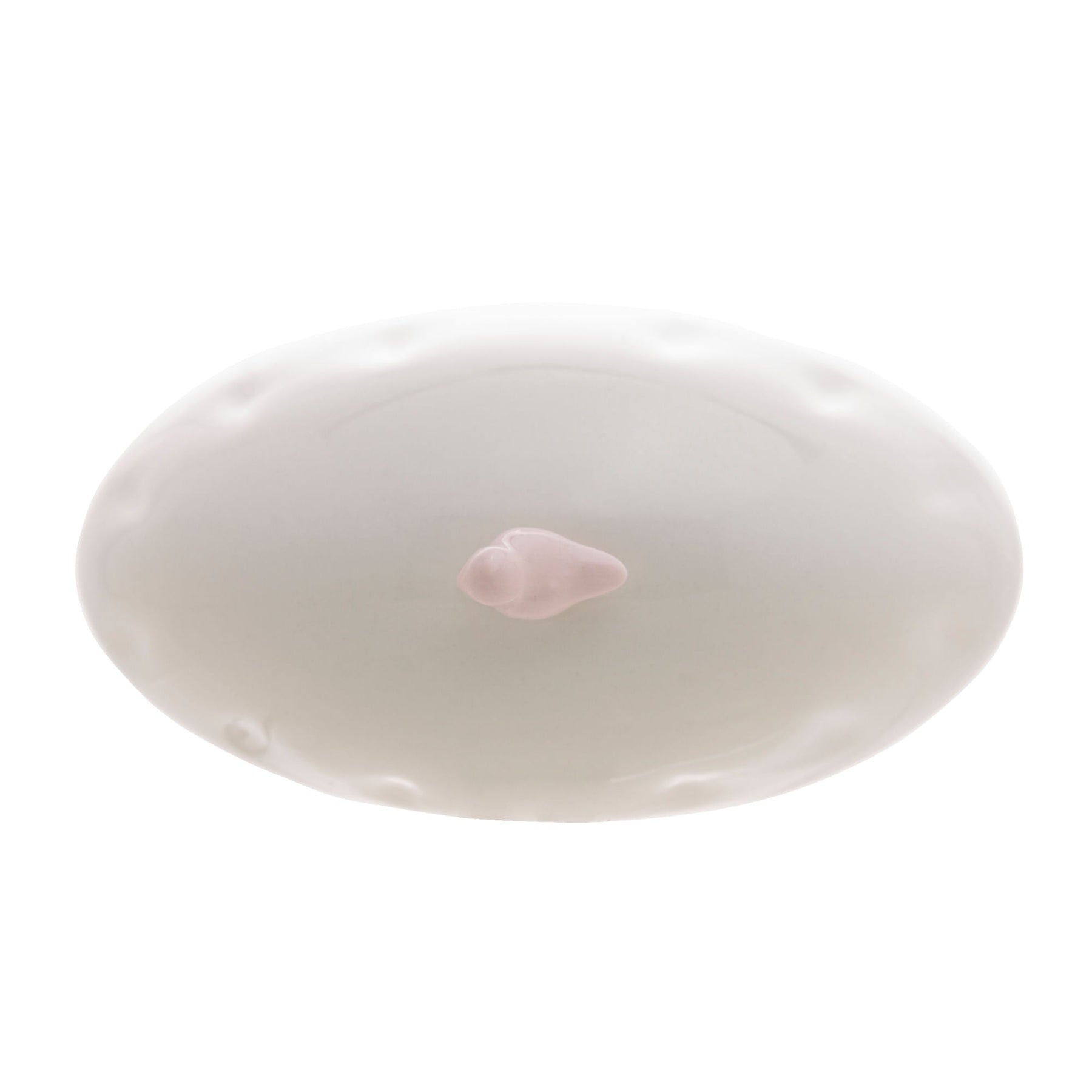 Manteigueira com Tampa em Porcelana Birds Branca 16cm