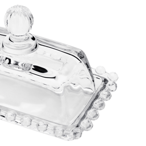Manteigueira Cristal de Chumbo Pearl Bolinha - 14cm