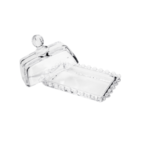 Manteigueira Cristal de Chumbo Pearl Bolinha - 14cm