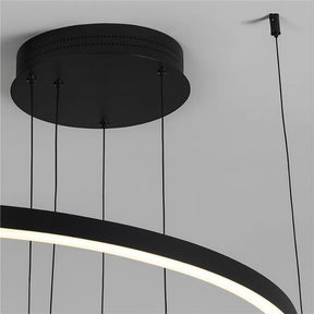 Lustre Pendente de Luxo Coliseum LEDZ - 3, 4 ou 5 Anéis - Preto/Branco/Dourado