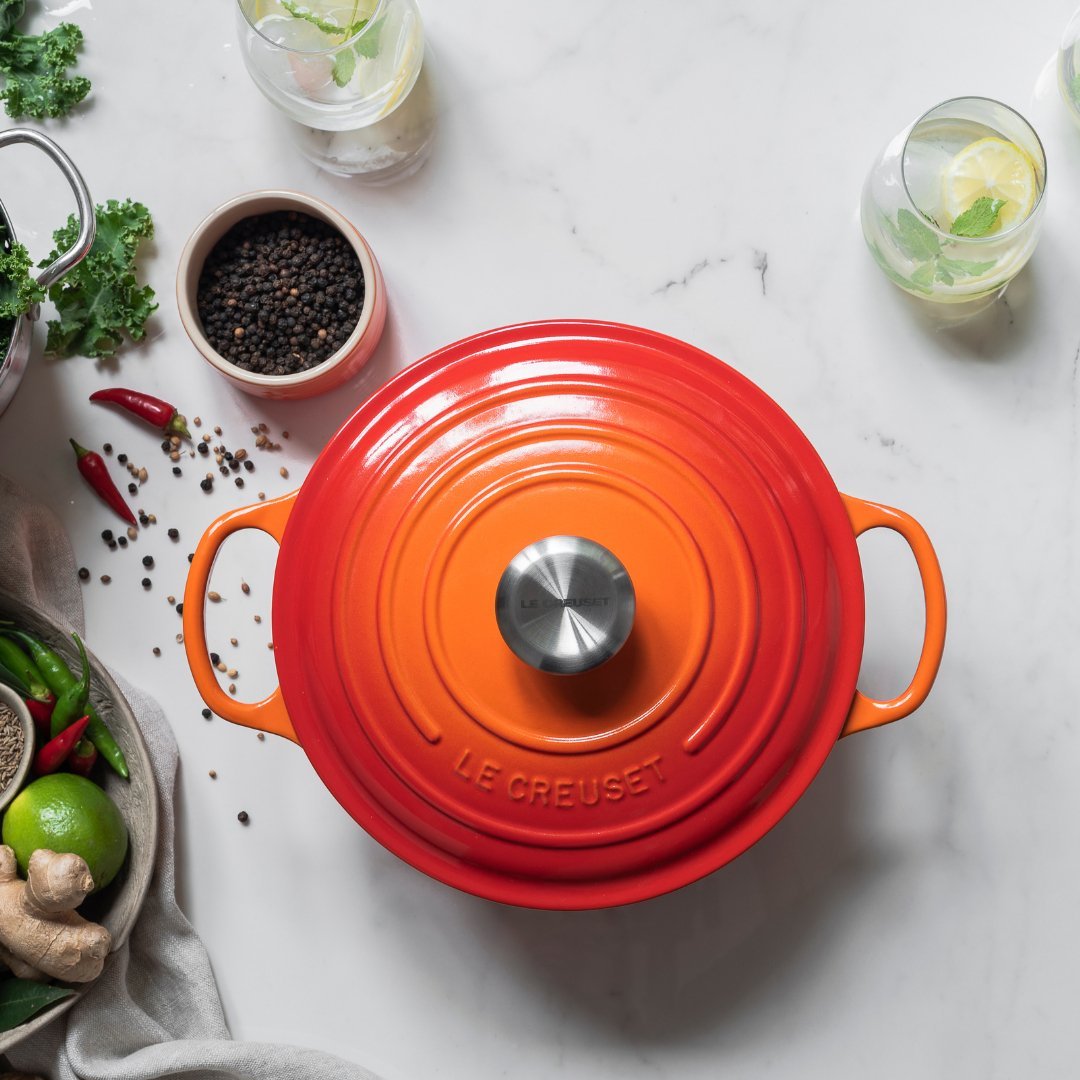 Panela Redonda Signature laranja 24cm Le Creuset