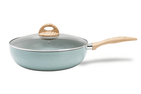Panela Wok com Tampa Fundo de Indução Botanika Verde 3,4 Litros