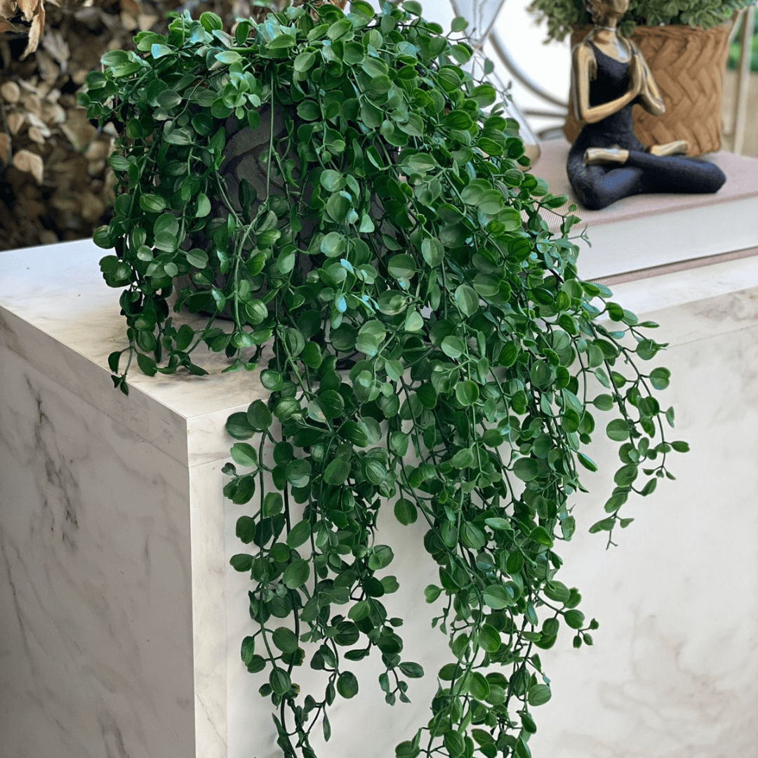 Pendente de Folhas Verde Escuro 75cm